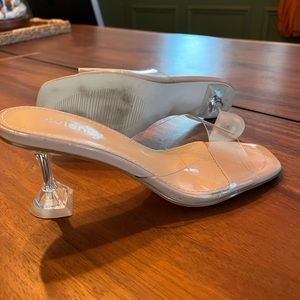 Clear Heeled Sandal